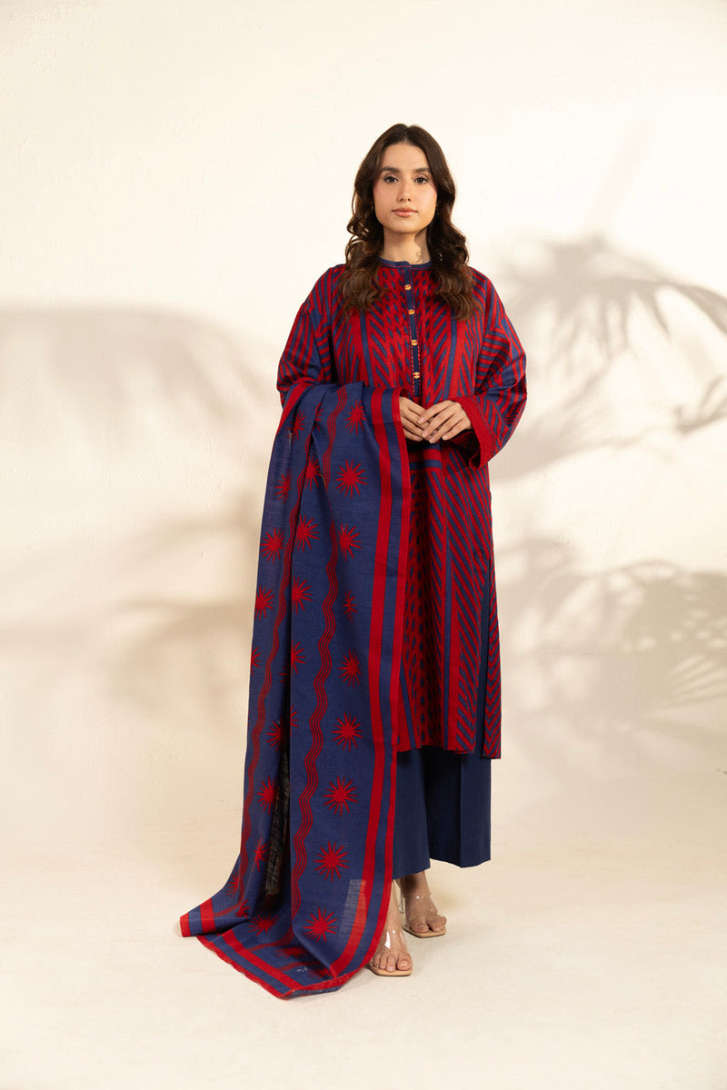 Al Karam | Winter 25 | FW-115-25-1-Maroon -  Al Karam Ladies Clothes - Original Designer Dress - House of Maryam