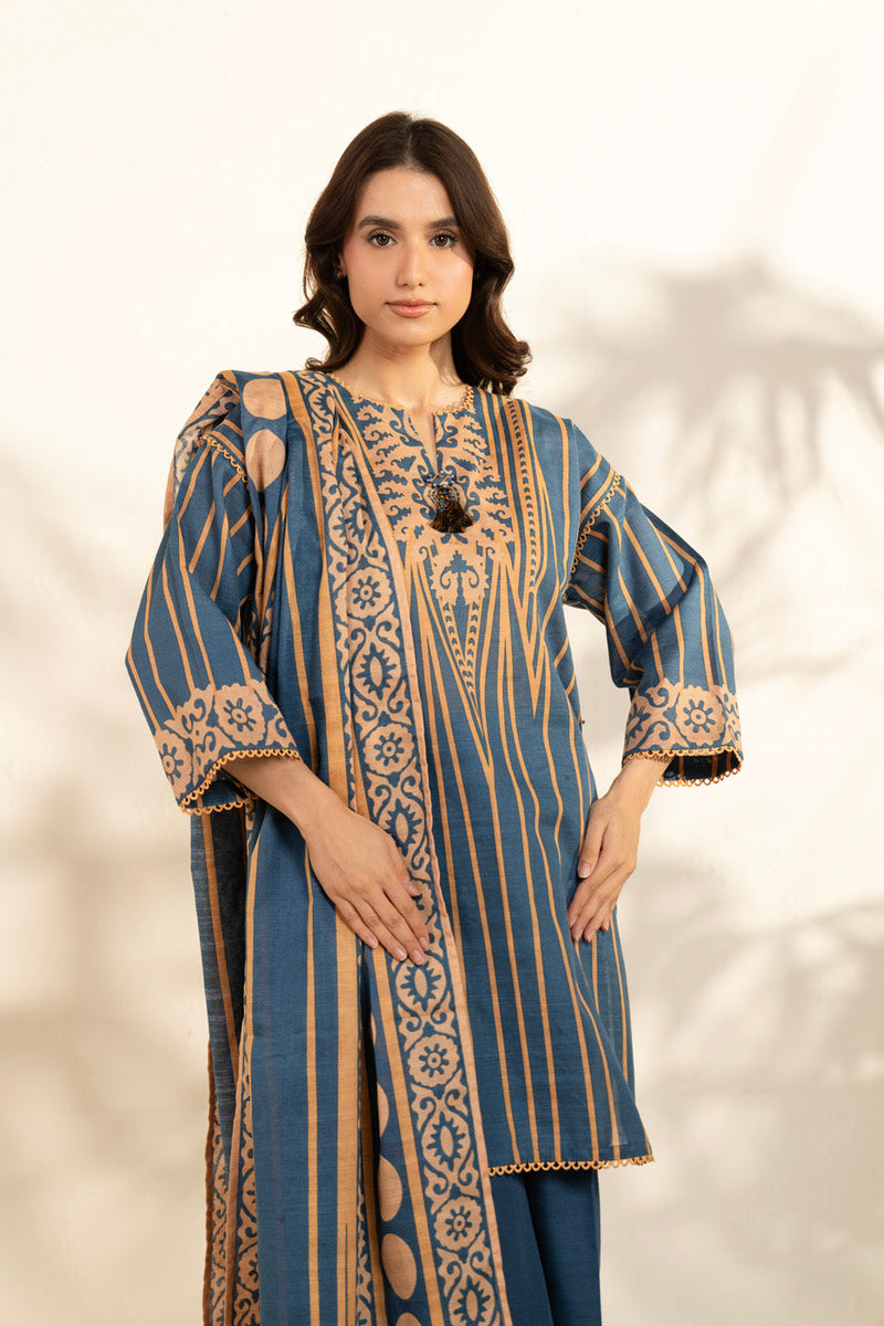 Al Karam | Winter 25 | FW-118-25-1-Blue -  Al Karam Ladies Clothes - Original Designer Dress - House of Maryam