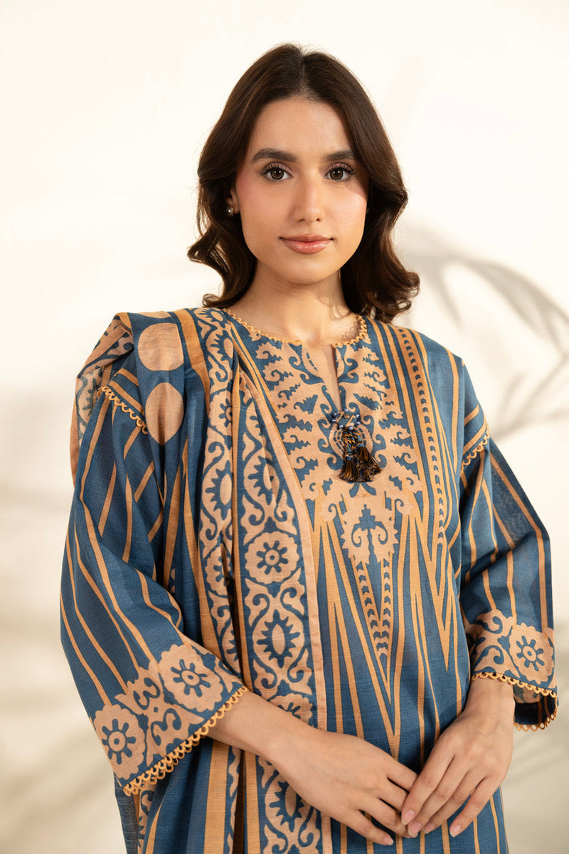 Al Karam | Winter 25 | FW-118-25-1-Blue -  Al Karam Ladies Clothes - Original Designer Dress - House of Maryam