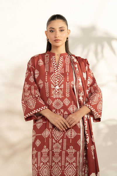 Al Karam | Winter 25 |  FW-119-25-1-Rust -  Al Karam Ladies Clothes - Original Designer Dress - House of Maryam