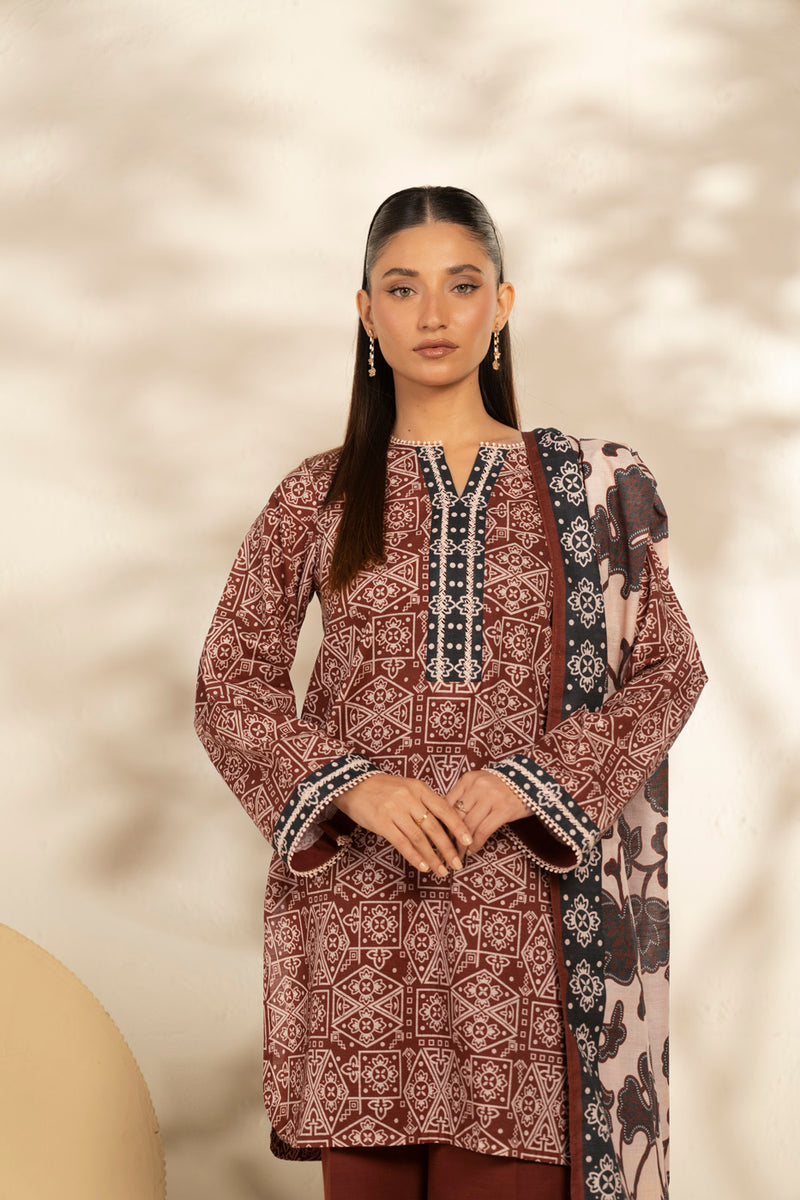 Al Karam | Winter 25 | FW-126-25-1-Beige -  Al Karam Ladies Clothes - Original Designer Dress - House of Maryam