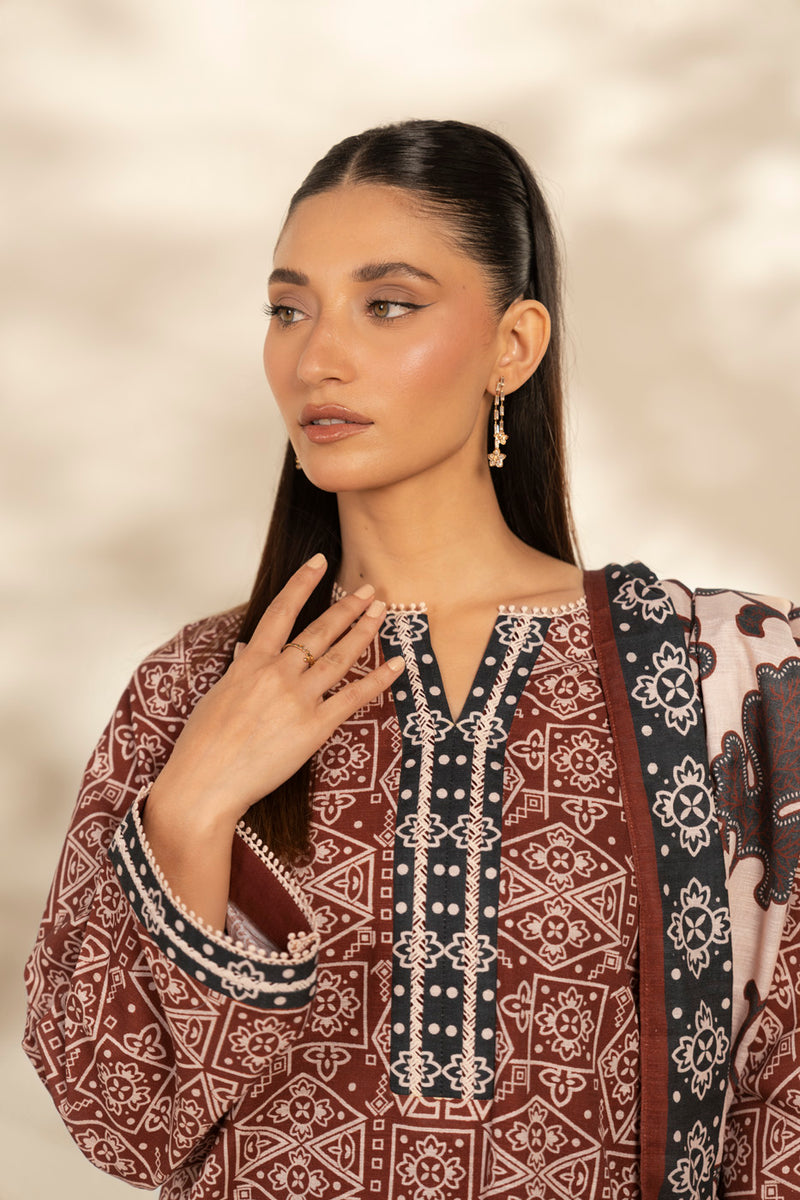 Al Karam | Winter 25 | FW-126-25-1-Beige -  Al Karam Ladies Clothes - Original Designer Dress - House of Maryam