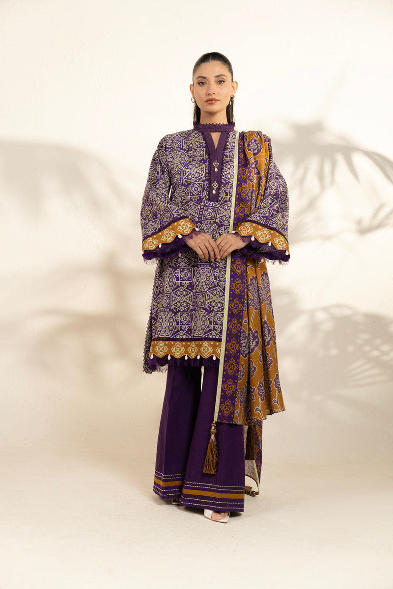 Al Karam | Winter 25 | FW-126-25-1-Purple -  Al Karam Ladies Clothes - Original Designer Dress - House of Maryam