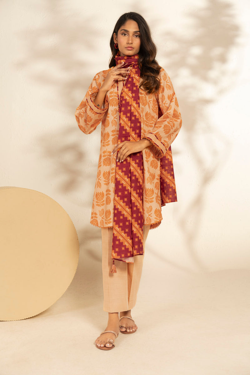 Al Karam | Winter 25 |  FW-127-25-1-Beige -  Al Karam Ladies Clothes - Original Designer Dress - House of Maryam