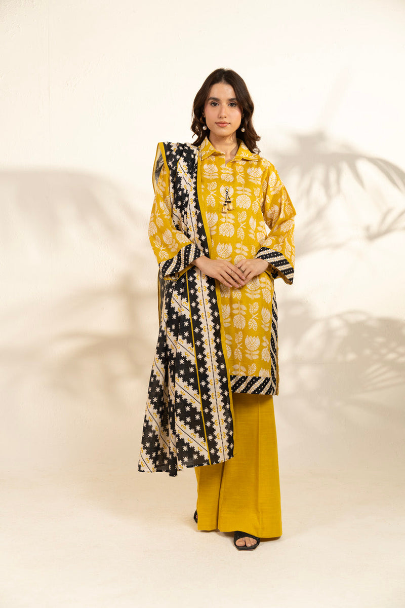 Al Karam | Winter 25 |  FW-127-25-1-Yellow -  Al Karam Ladies Clothes - Original Designer Dress - House of Maryam