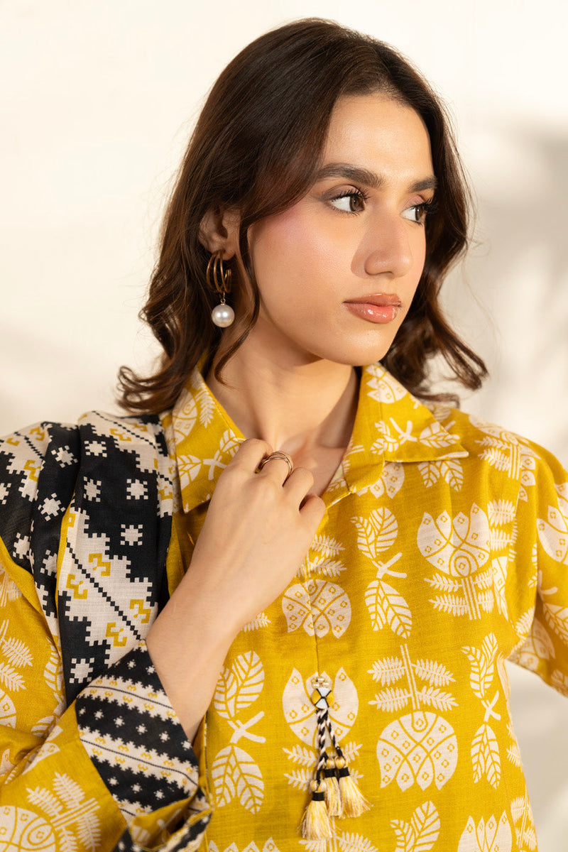 Al Karam | Winter 25 |  FW-127-25-1-Yellow -  Al Karam Ladies Clothes - Original Designer Dress - House of Maryam