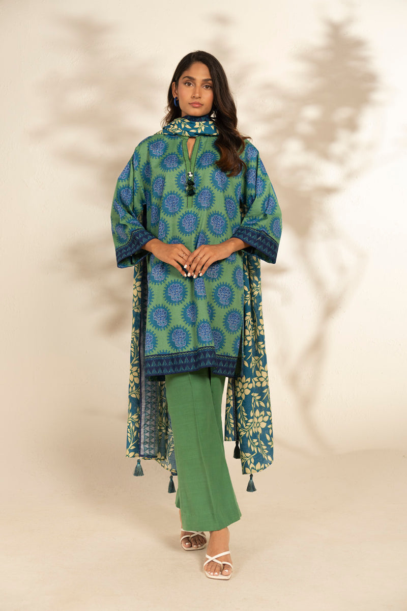 Al Karam | Winter 25 | FW-132-25-1-Blue -  Al Karam Ladies Clothes - Original Designer Dress - House of Maryam