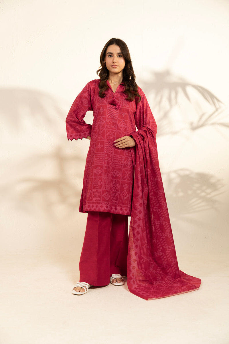 Al Karam | Winter 25 | FW-137-25-1-Red -  Al Karam Ladies Clothes - Original Designer Dress - House of Maryam