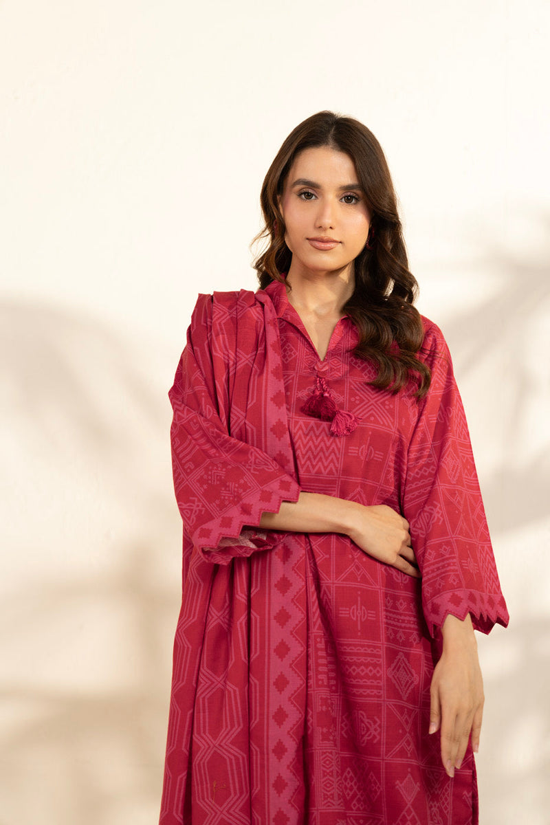 Al Karam | Winter 25 | FW-137-25-1-Red -  Al Karam Ladies Clothes - Original Designer Dress - House of Maryam
