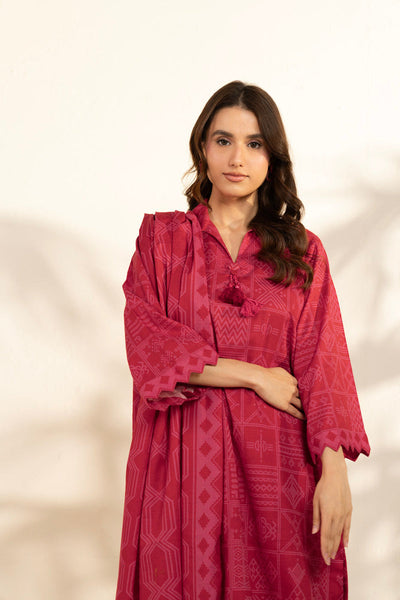 Al Karam | Winter 25 | FW-137-25-1-Red -  Al Karam Ladies Clothes - Original Designer Dress - House of Maryam