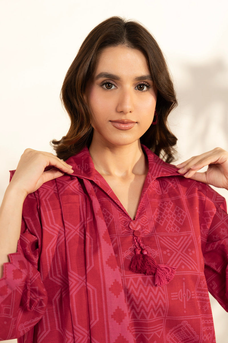 Al Karam | Winter 25 | FW-137-25-1-Red -  Al Karam Ladies Clothes - Original Designer Dress - House of Maryam