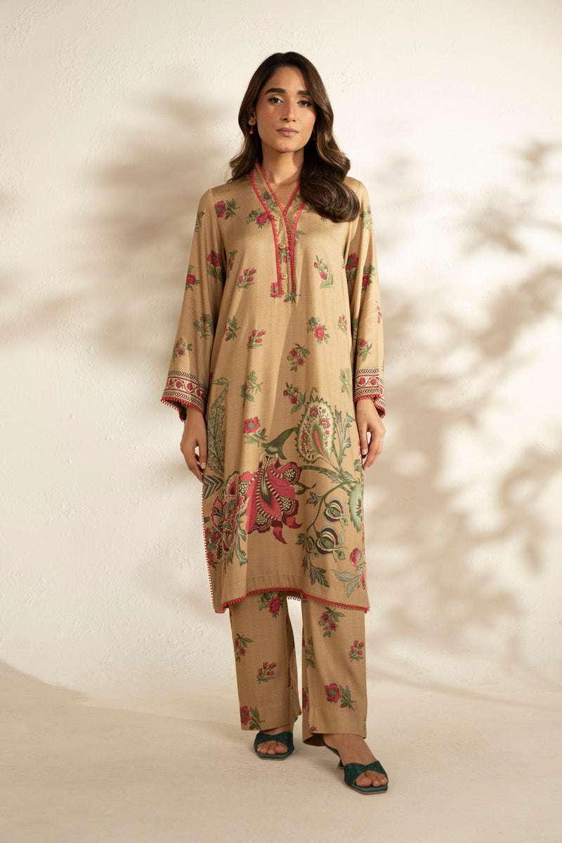 Al Karam | Winter 25 | FW-140-25-1-Beige -  Al Karam Ladies Clothes - Original Designer Dress - House of Maryam