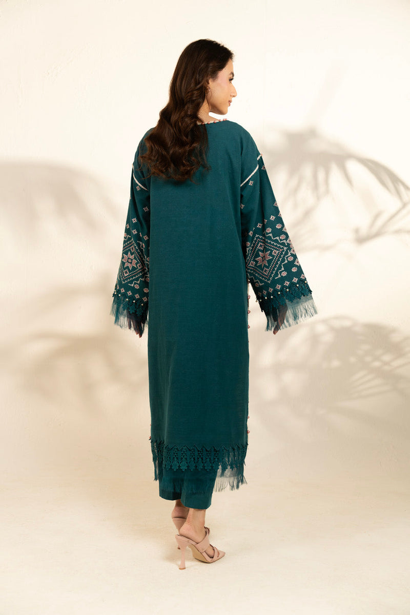 Al Karam | Winter 25 | FW-142-25-1-Teal -  Al Karam Ladies Clothes - Original Designer Dress - House of Maryam