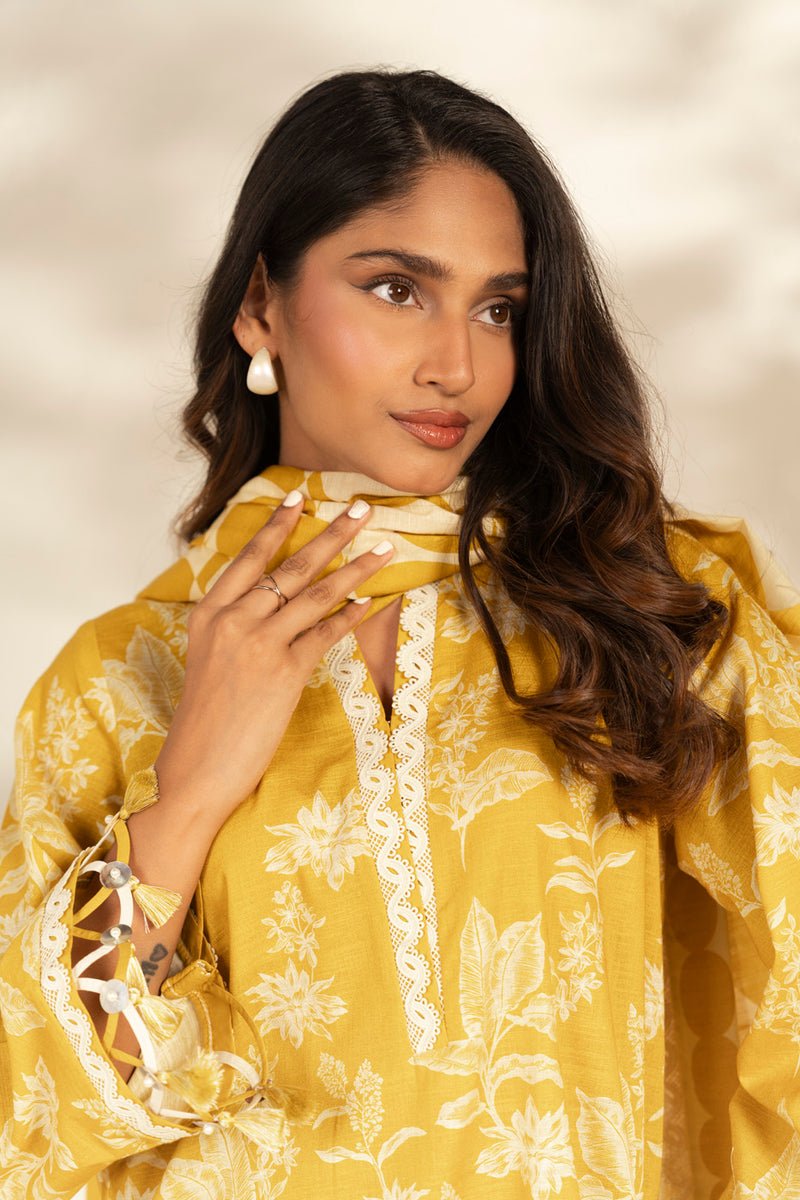 Al Karam | Winter 25 | FW-173-25-1-Yellow -  Al Karam Ladies Clothes - Original Designer Dress - House of Maryam