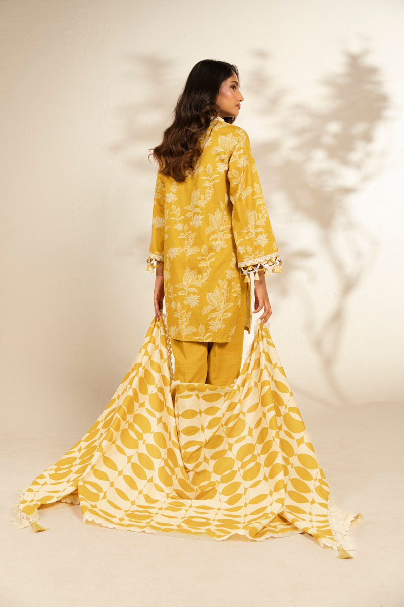 Al Karam | Winter 25 | FW-173-25-1-Yellow -  Al Karam Ladies Clothes - Original Designer Dress - House of Maryam