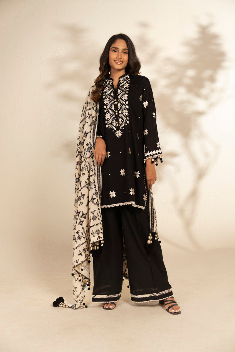 Al Karam | Winter 25 | FW-75.1-25-1-Black -  Al Karam Ladies Clothes - Original Designer Dress - House of Maryam