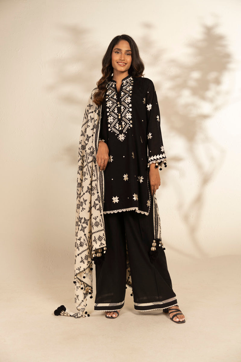 Al Karam | Winter 25 | FW-75.1-25-1-Black -  Al Karam Ladies Clothes - Original Designer Dress - House of Maryam