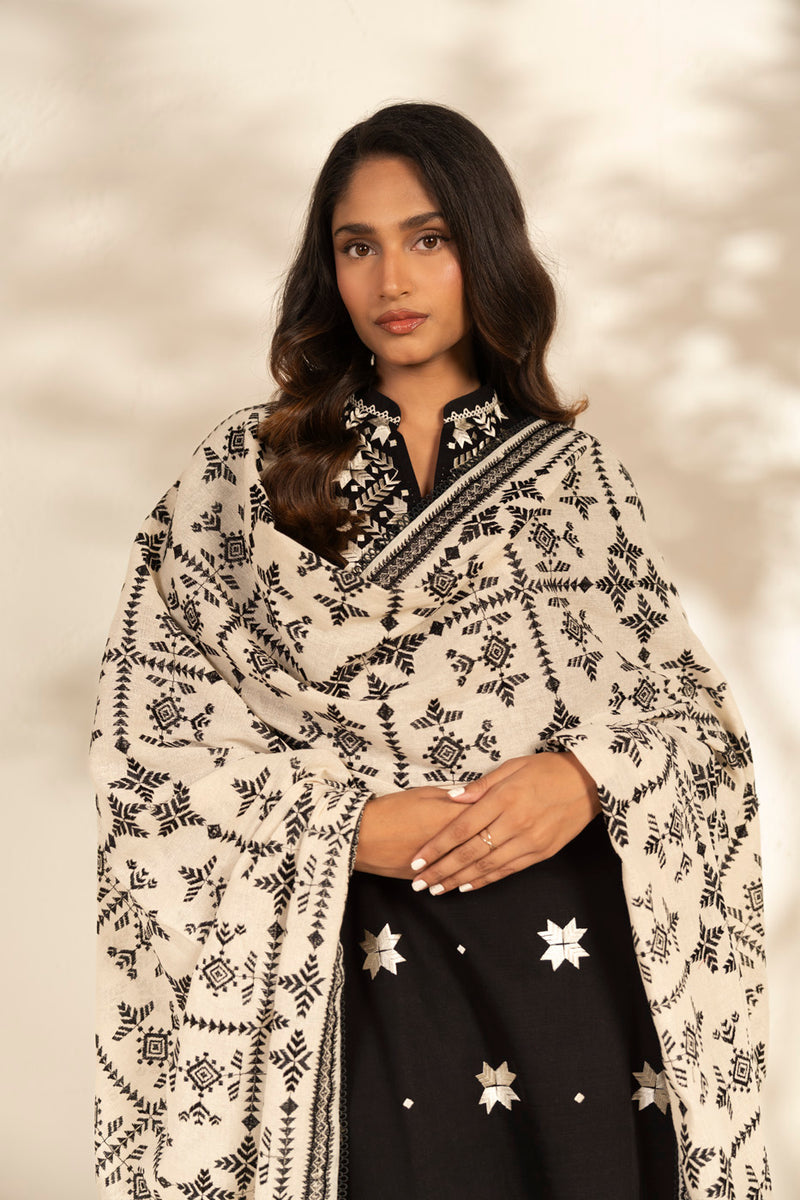 Al Karam | Winter 25 | FW-75.1-25-1-Black -  Al Karam Ladies Clothes - Original Designer Dress - House of Maryam