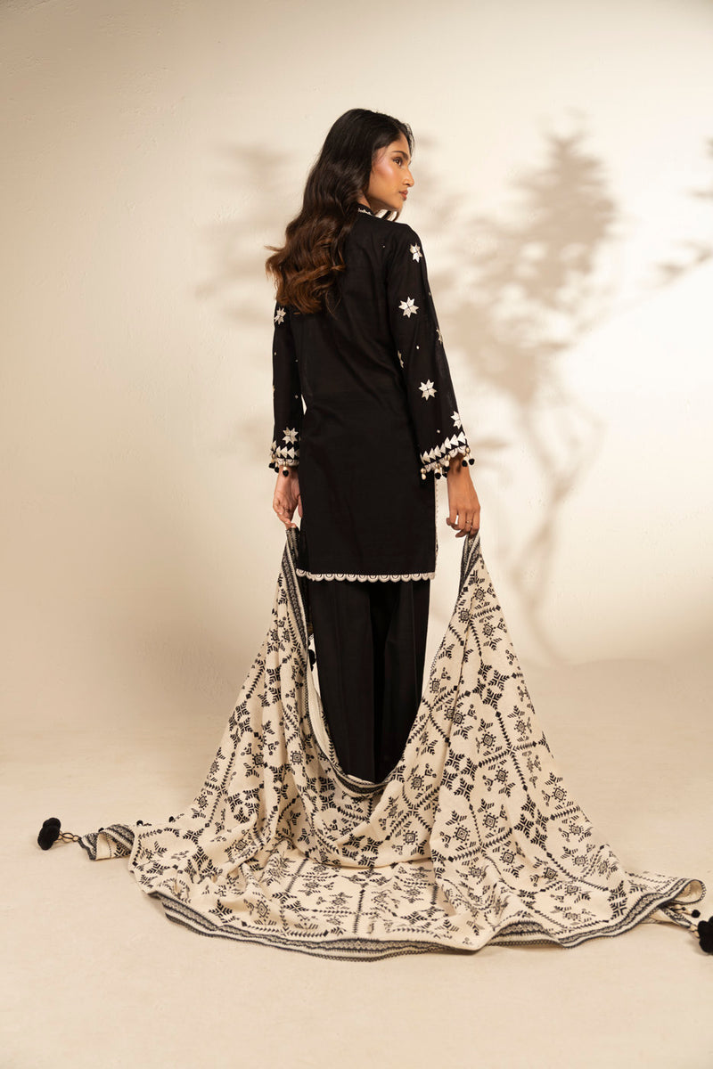 Al Karam | Winter 25 | FW-75.1-25-1-Black -  Al Karam Ladies Clothes - Original Designer Dress - House of Maryam
