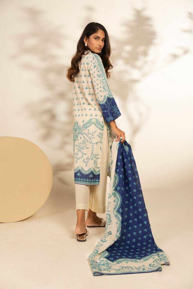 Al Karam | Winter 25 | FW-93.1-25-1-Blue -  Al Karam Ladies Clothes - Original Designer Dress - House of Maryam