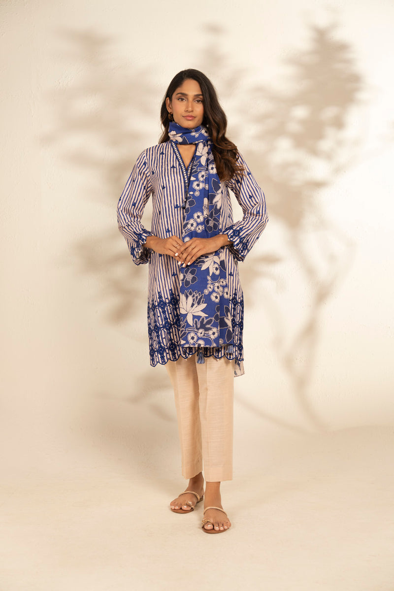 Al Karam | Winter 25 | FW-99-25-1-Blue -  Al Karam Ladies Clothes - Original Designer Dress - House of Maryam