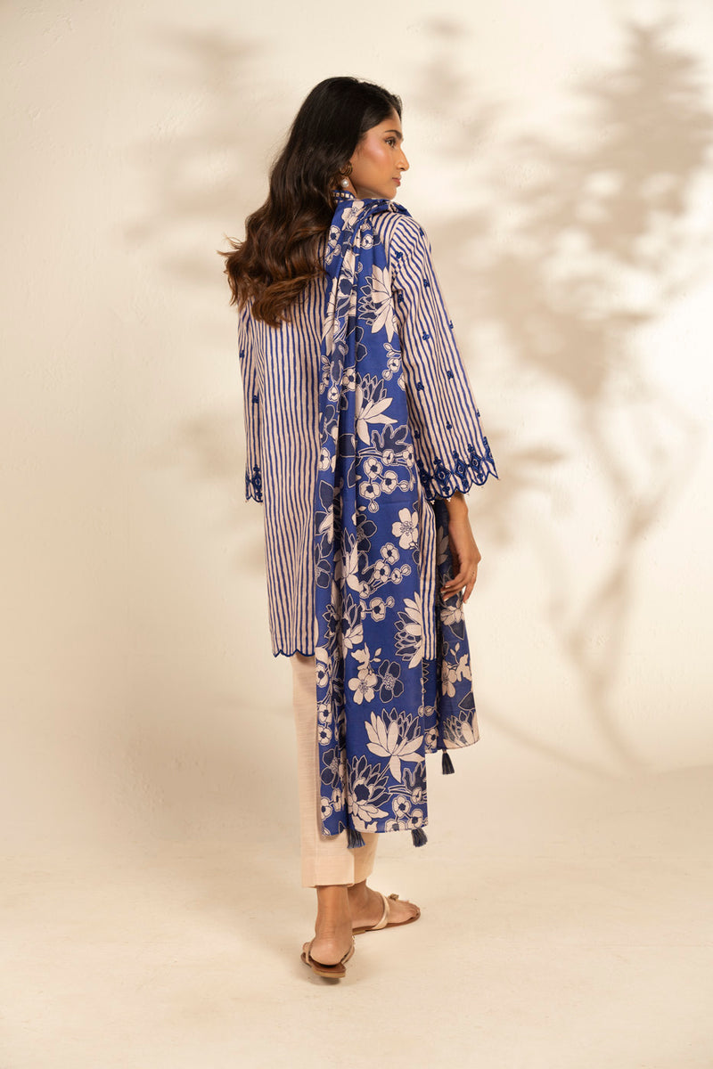 Al Karam | Winter 25 | FW-99-25-1-Blue -  Al Karam Ladies Clothes - Original Designer Dress - House of Maryam