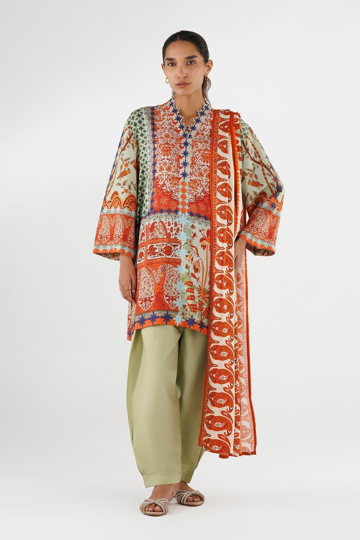 Sana Safinaz | Luxury Pret | Linen Suit FW25MHY503BP3