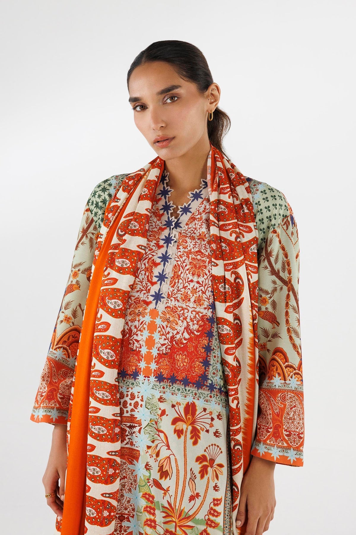 Sana Safinaz | Luxury Pret | Linen Suit FW25MHY503BP3, image 3