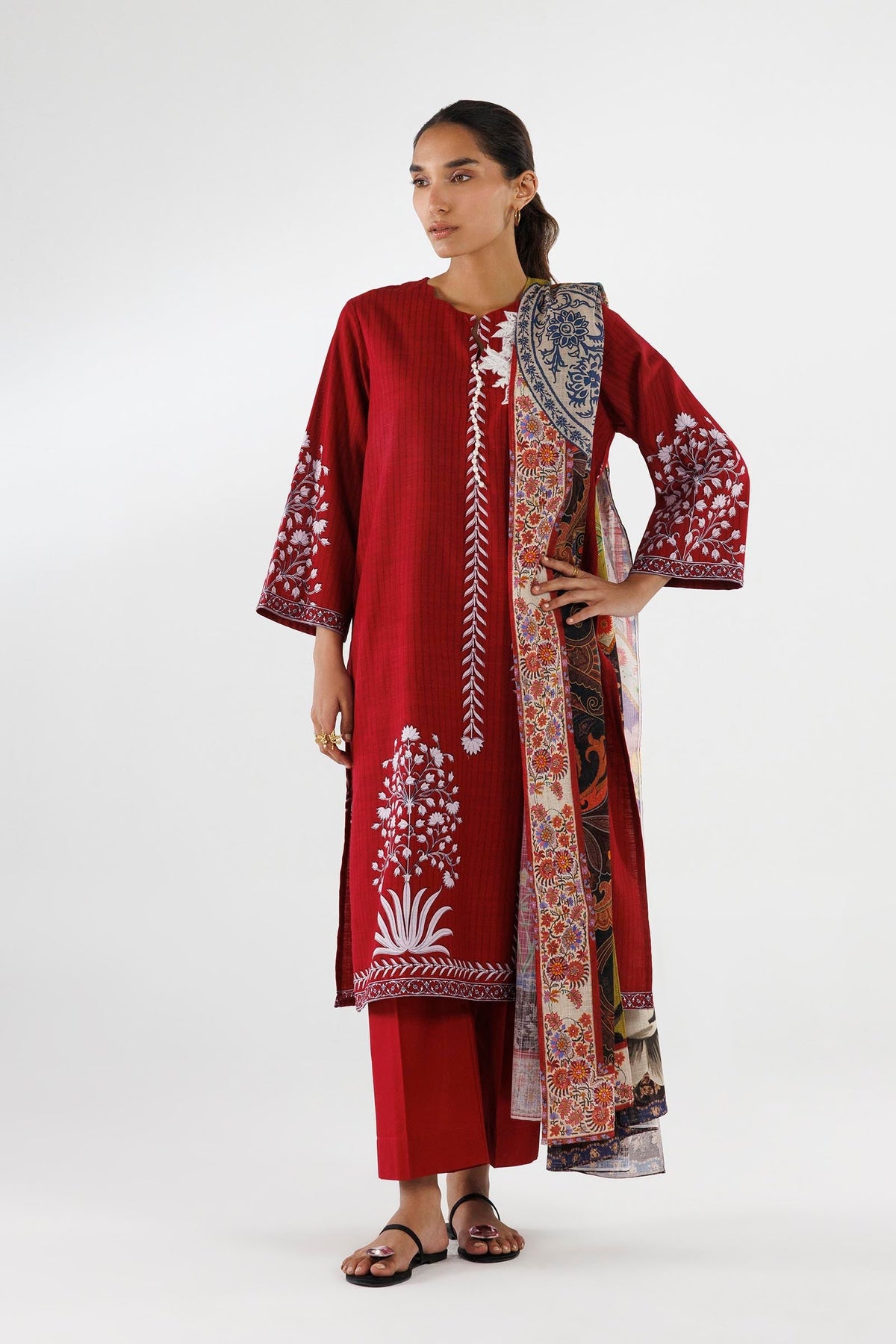Sana Safinaz | Luxury Pret | Linen Suit FW25MHY506AP3-1