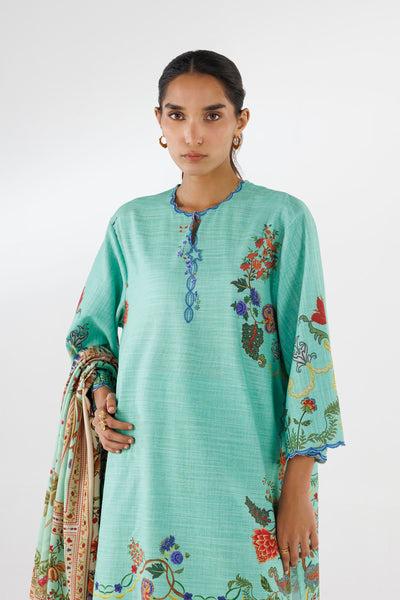 Sana Safinaz | Luxury Pret | Muzlin Khaddar Suit FW25MUZ004BP3