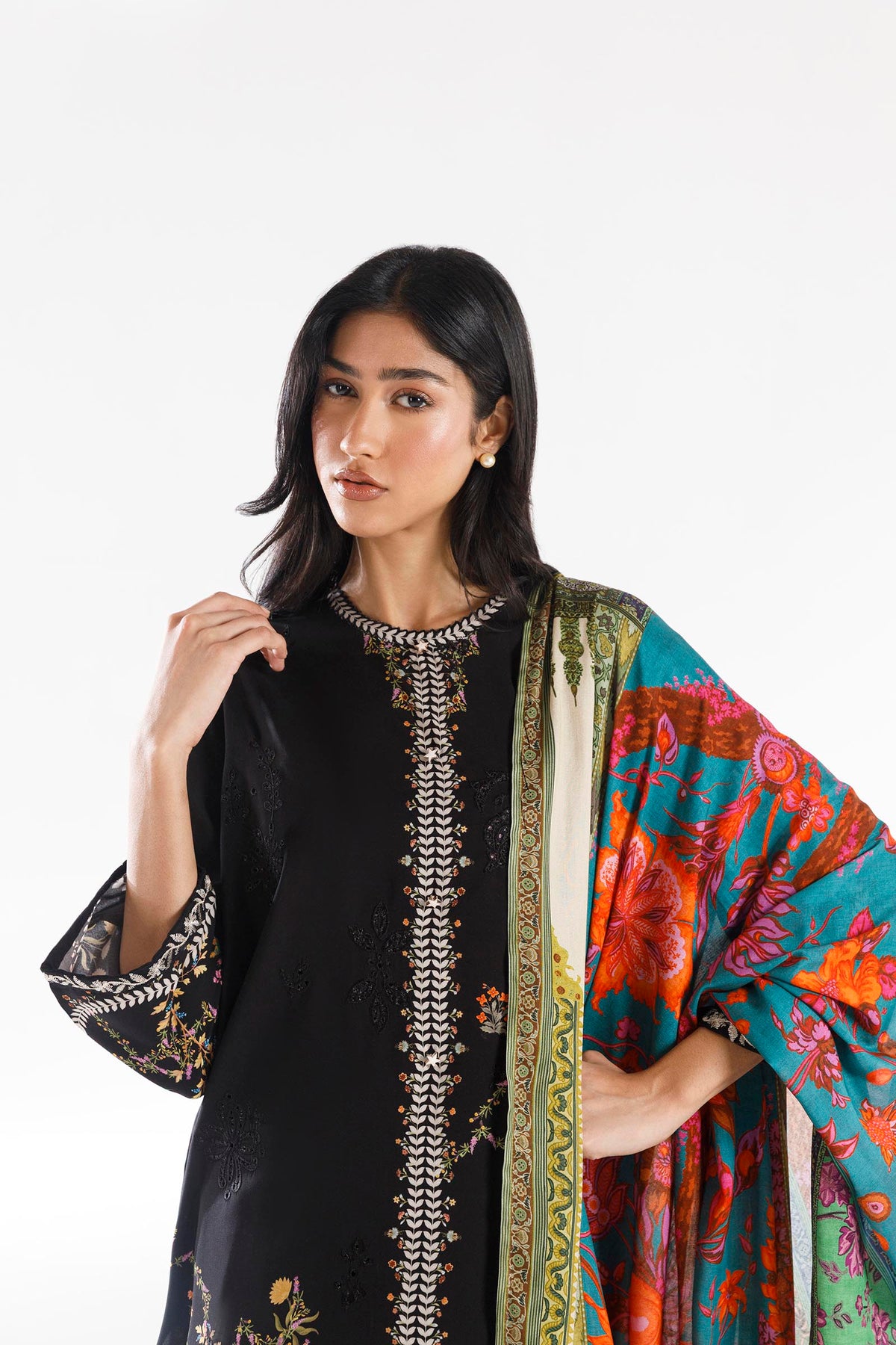 Sana Safinaz | Luxury Pret | Muzlin Linen Suit FW25MUZ015BP3, image 2