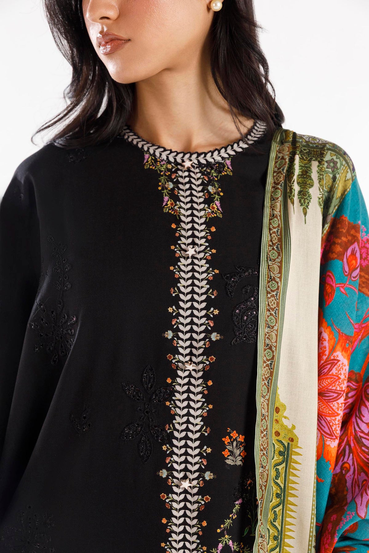 Sana Safinaz | Luxury Pret | Muzlin Linen Suit FW25MUZ015BP3, image 3