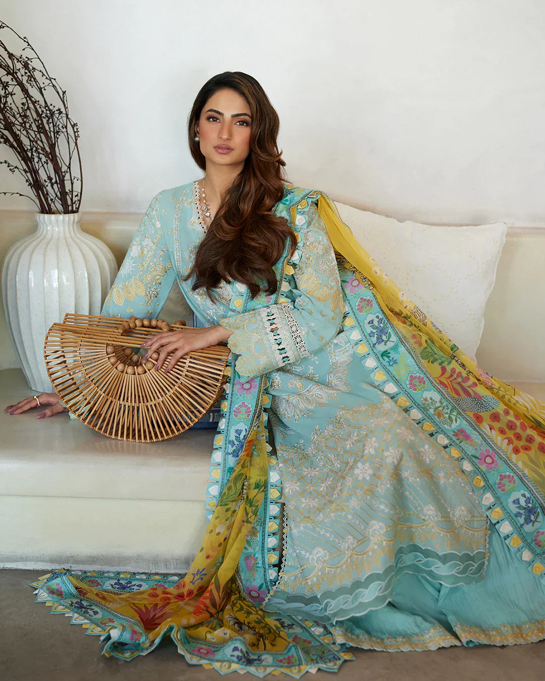 Faiza Saqlain | Liliana Luxury Lawn 24 | Galina -  Faiza Saqlain Luxury - Original Designer Dress - House of Maryam
