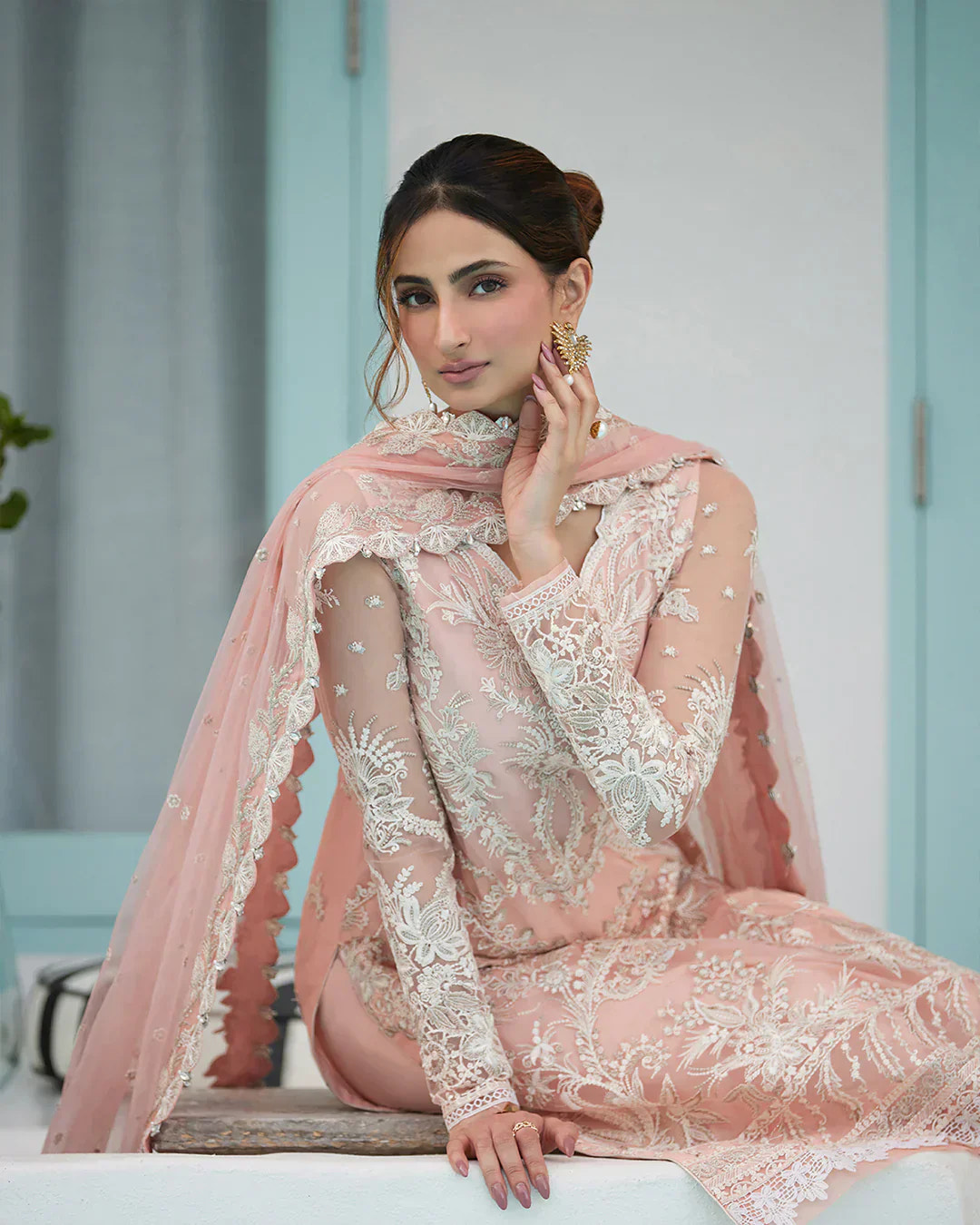 Faiza Saqlain | Liliana Luxury Lawn 24 | Valetta -  Faiza Saqlain Luxury - Original Designer Dress - House of Maryam