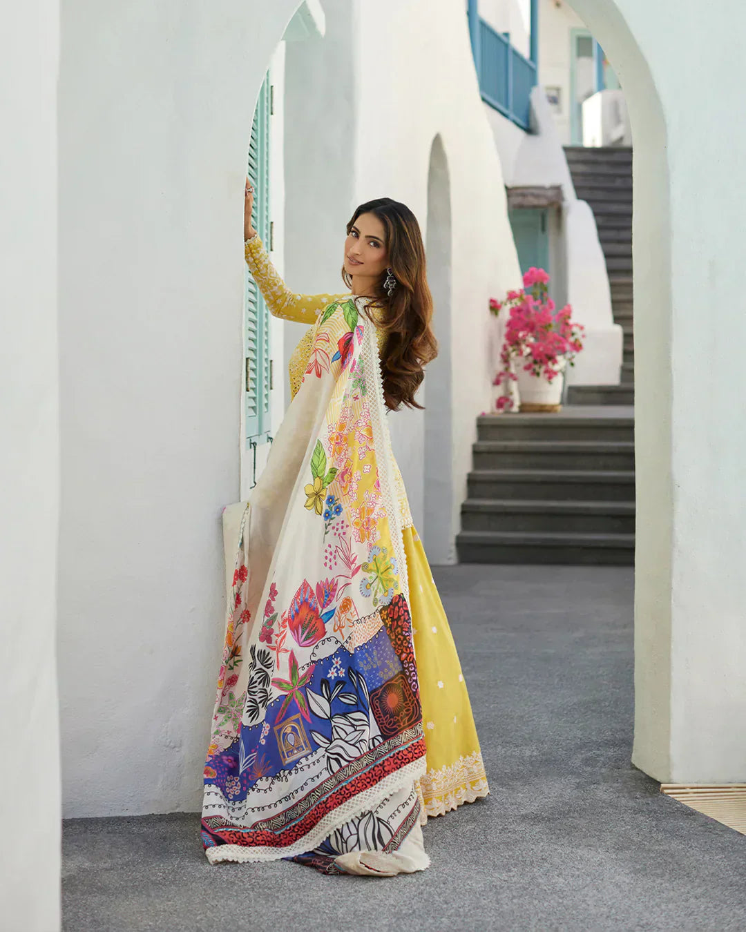 Faiza Saqlain | Liliana Luxury Lawn 24 | Talin by Designer Faiza Saqlain - House of Maryam - Pakistani Designer Ethnic Wear in {{ shop.shopifyCountryName }}