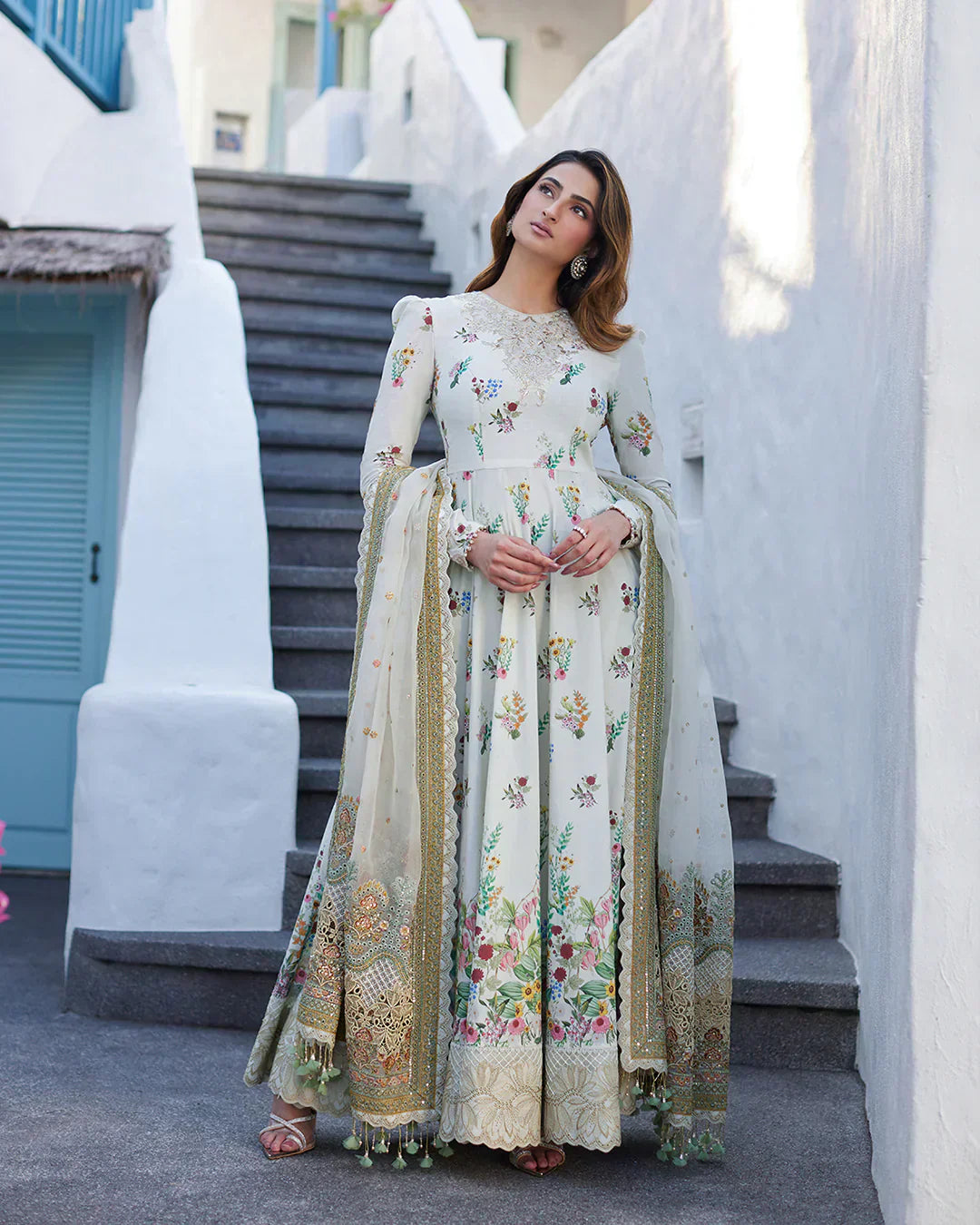Faiza Saqlain | Liliana Luxury Lawn 24 | Avelina -  Faiza Saqlain Luxury - Original Designer Dress - House of Maryam