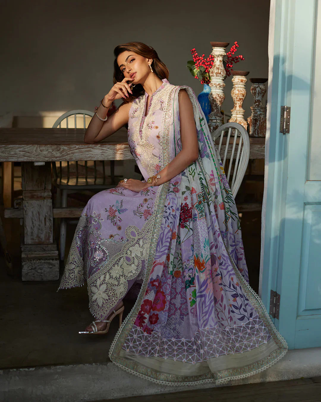 Faiza Saqlain | Liliana Luxury Lawn 24 | Nazeli -  Faiza Saqlain Luxury - Original Designer Dress - House of Maryam