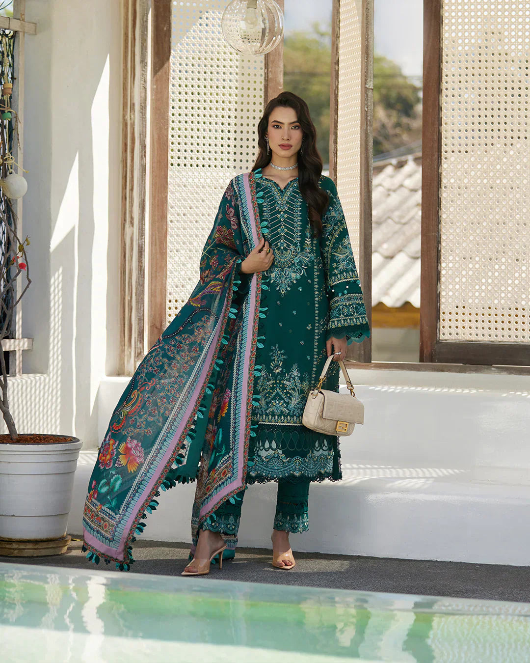 Faiza Saqlain | Liliana Luxury Lawn 24 | Milena -  Faiza Saqlain Luxury - Original Designer Dress - House of Maryam