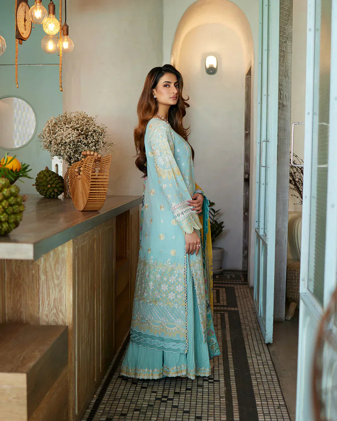Faiza Saqlain | Liliana Luxury Lawn 24 | Galina -  Faiza Saqlain Luxury - Original Designer Dress - House of Maryam