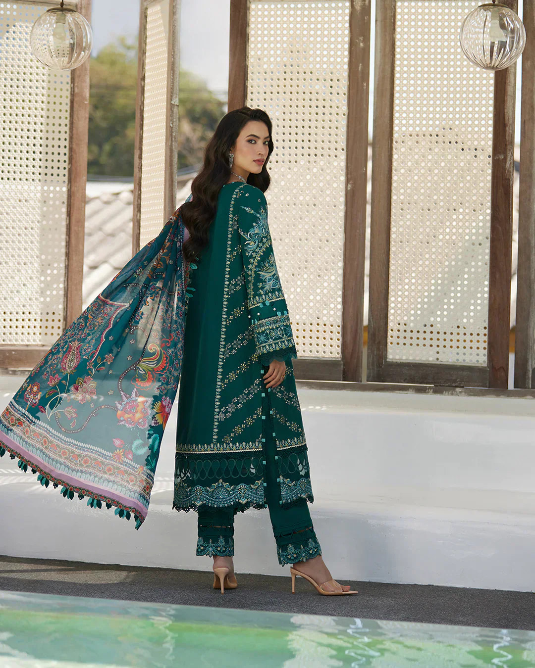 Faiza Saqlain | Liliana Luxury Lawn 24 | Milena -  Faiza Saqlain Luxury - Original Designer Dress - House of Maryam