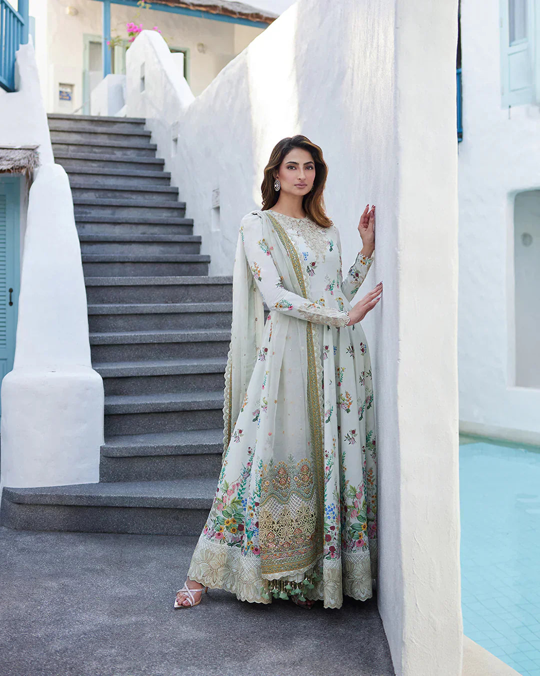 Faiza Saqlain | Liliana Luxury Lawn 24 | Avelina -  Faiza Saqlain Luxury - Original Designer Dress - House of Maryam