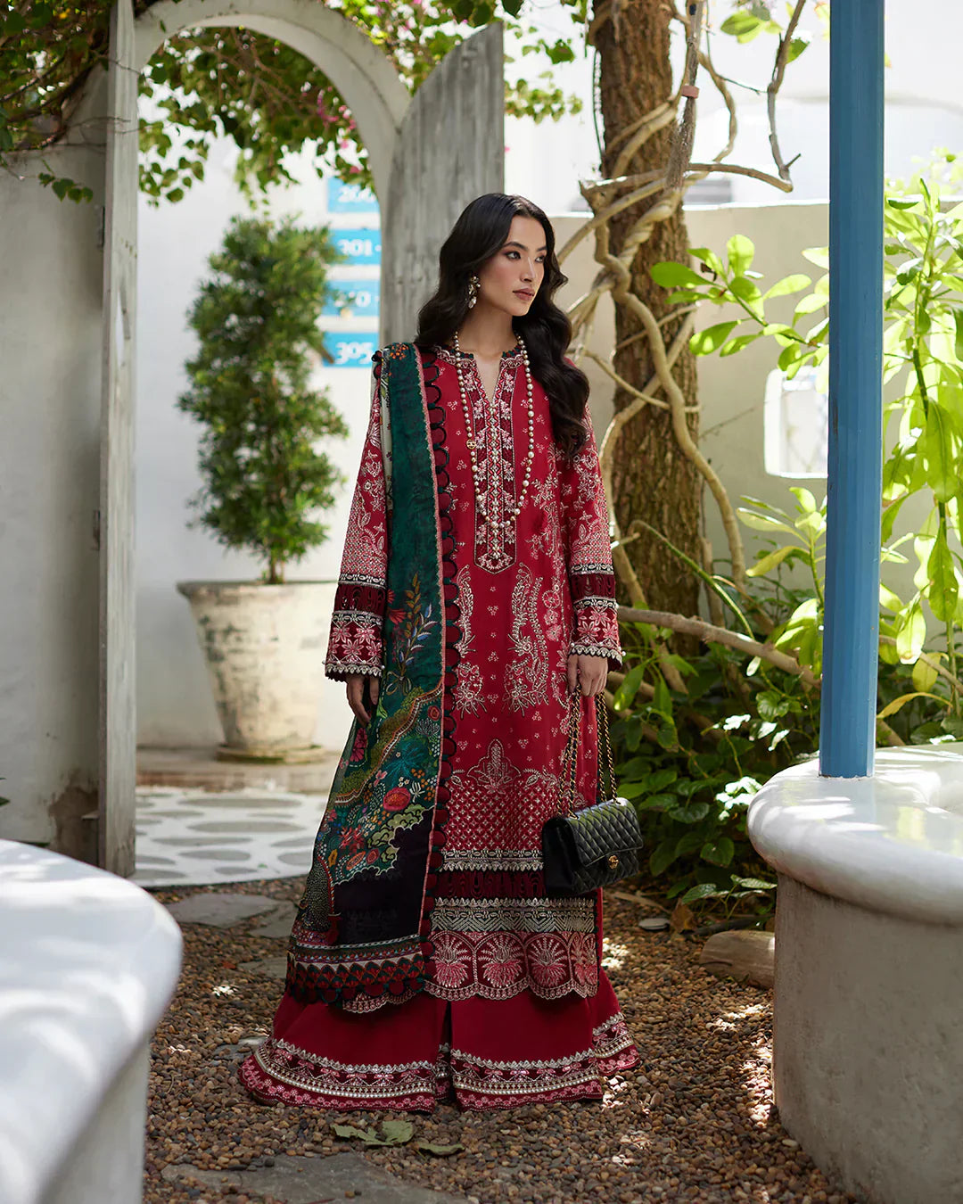 Faiza Saqlain | Liliana Luxury Lawn 24 | Sivana by Designer Faiza Saqlain - House of Maryam - Pakistani Designer Ethnic Wear in {{ shop.shopifyCountryName }}