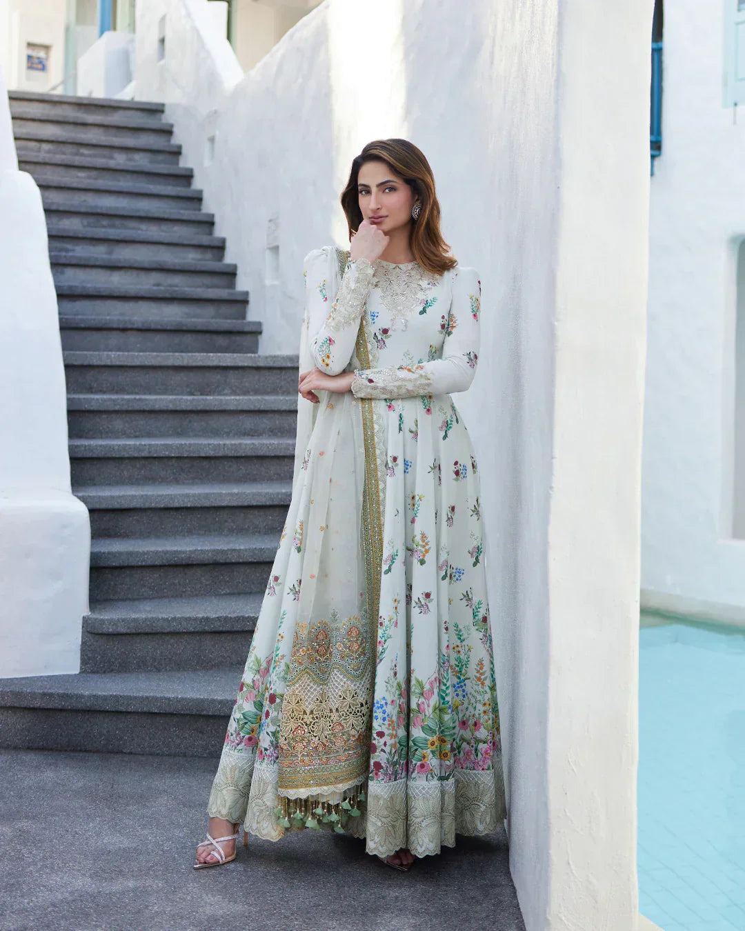 Faiza Saqlain | Liliana Luxury Lawn 24 | Avelina -  Faiza Saqlain Luxury - Original Designer Dress - House of Maryam