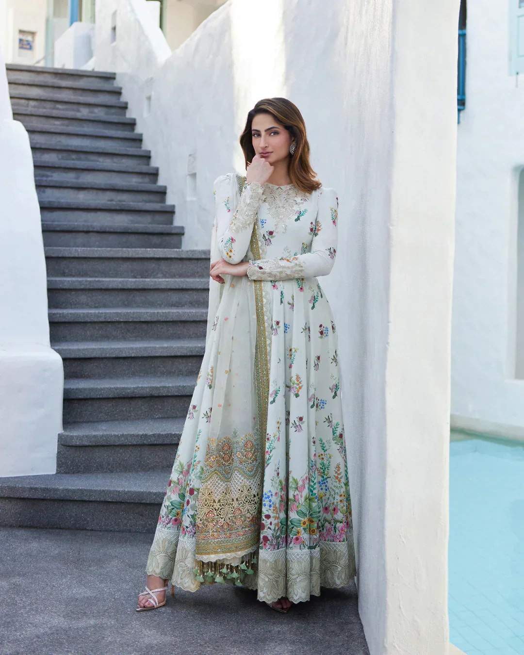 Faiza Saqlain | Liliana Luxury Lawn 24 | Avelina -  Faiza Saqlain Luxury - Original Designer Dress - House of Maryam