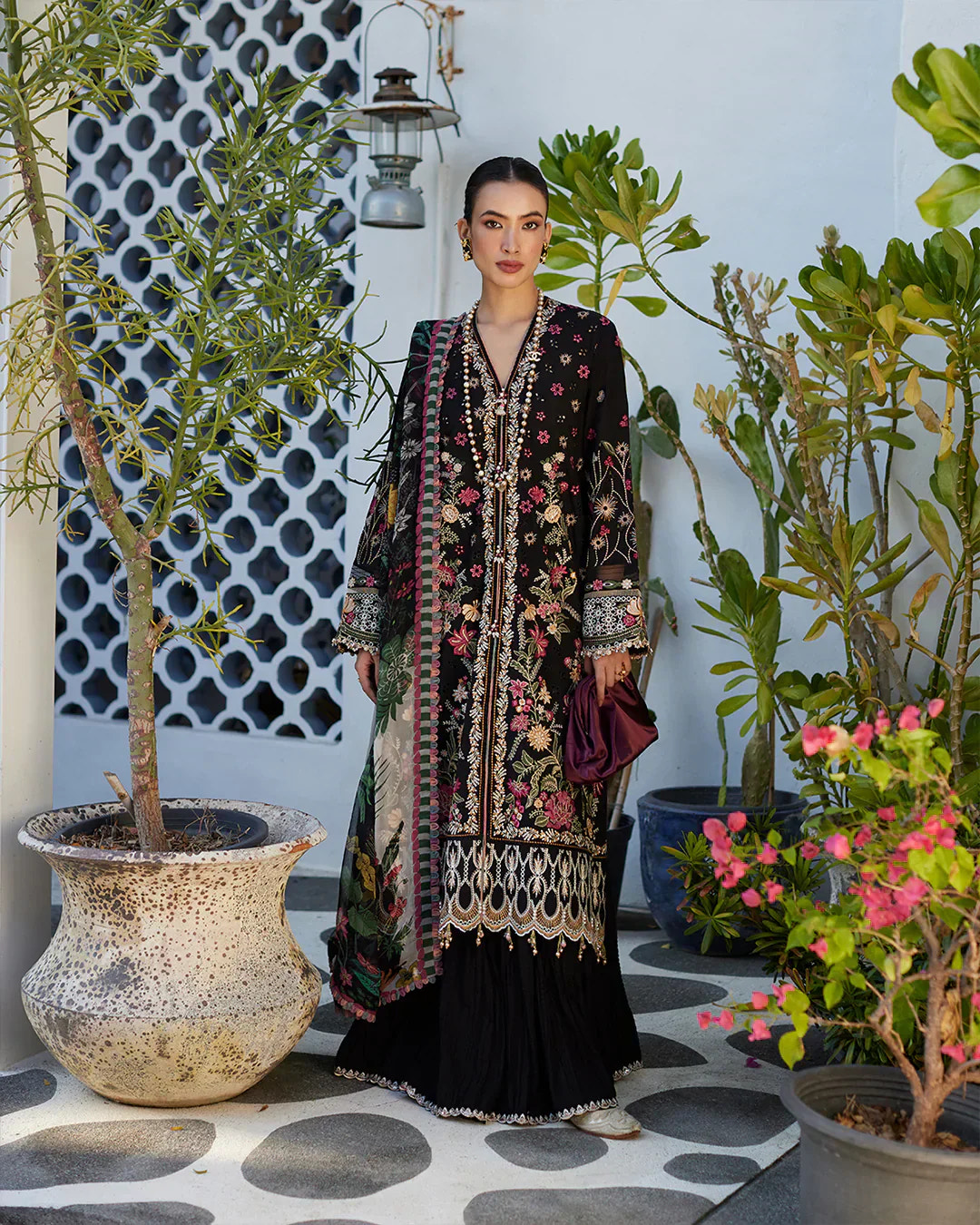 Faiza Saqlain | Liliana Luxury Lawn 24 | Merle -  Faiza Saqlain Luxury - Original Designer Dress - House of Maryam