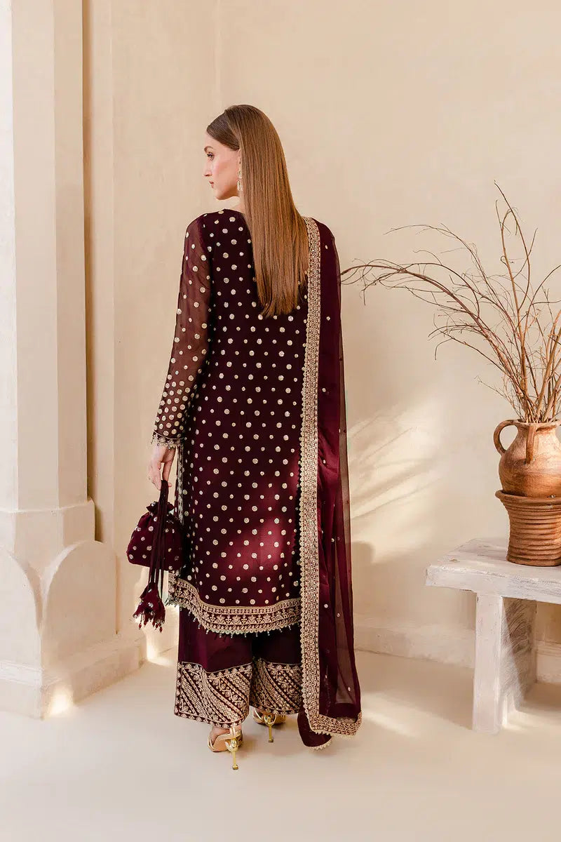 Farasha | Ritzier Festive Formals | Mulberry Glaze by Designer Farasha - House of Maryam - Pakistani Designer Ethnic Wear in {{ shop.shopifyCountryName }}