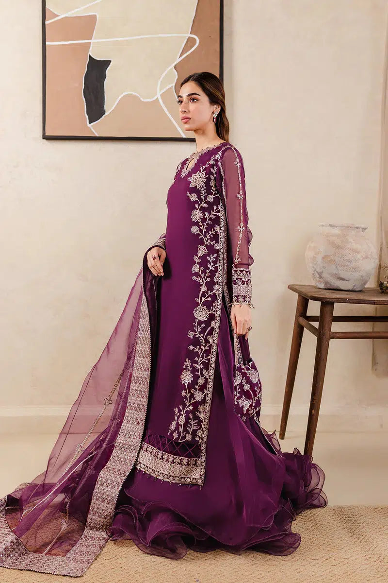 Farasha | Ritzier Festive Formals | Plum Affair by Designer Farasha - House of Maryam - Pakistani Designer Ethnic Wear in {{ shop.shopifyCountryName }}