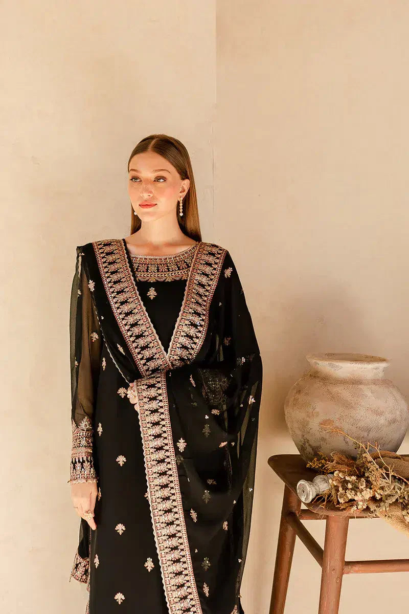 Farasha | Ritzier Festive Formals | Charcoal Nova by Designer Farasha - House of Maryam - Pakistani Designer Ethnic Wear in {{ shop.shopifyCountryName }}