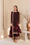 Farasha | Ritzier Festive Formals | Mulberry Glaze by Designer Farasha - House of Maryam - Pakistani Designer Ethnic Wear in {{ shop.shopifyCountryName }}