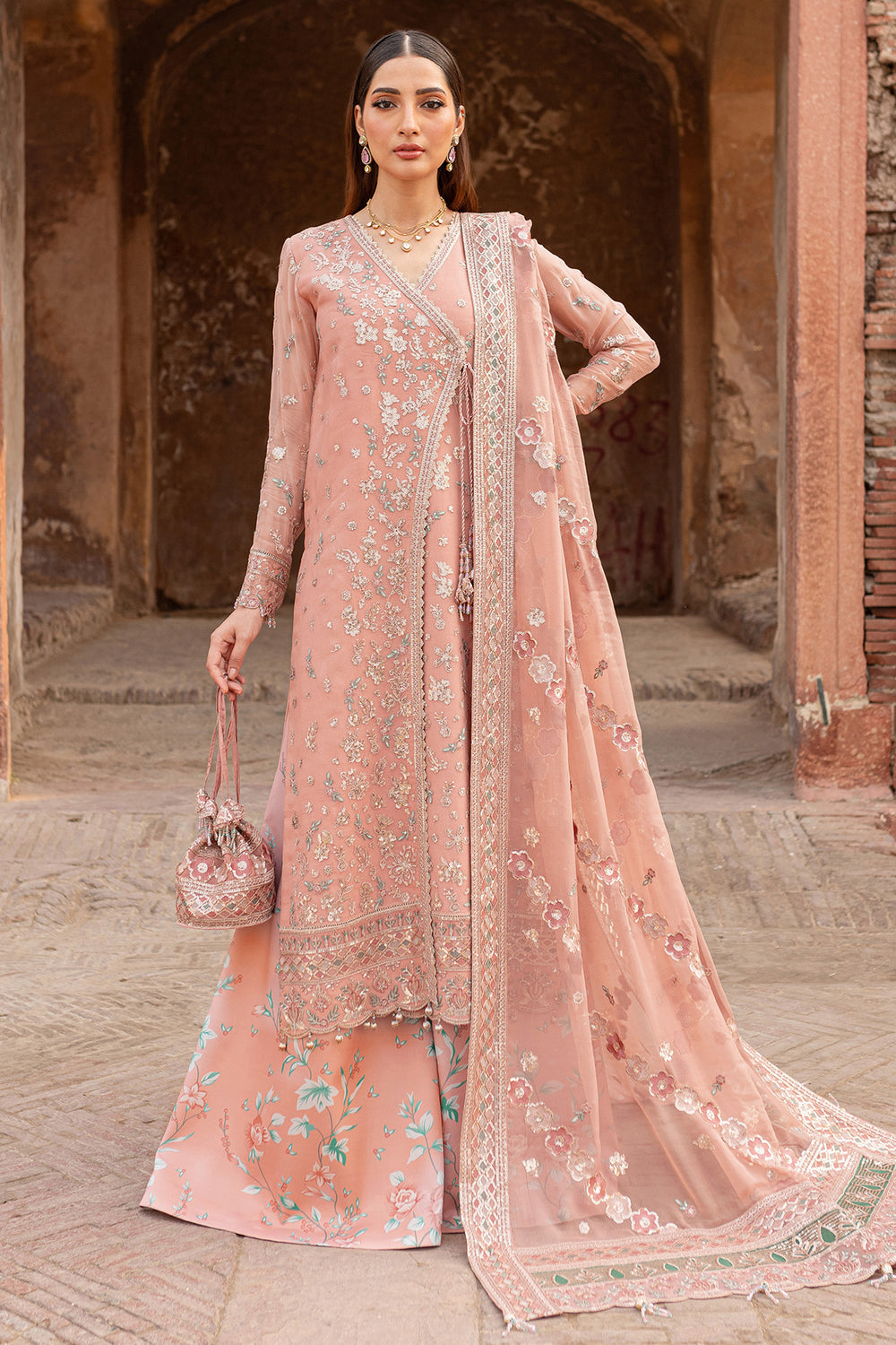 Farasha | Ritzier Wedding Formals |  Peach Bell -  Farasha Ladies Clothes - Original Designer Dress - House of Maryam
